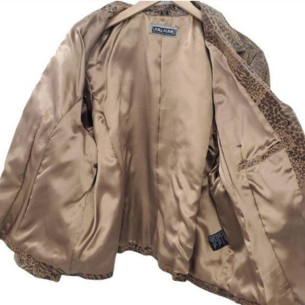 Animal Print Genuine Leather Jacket - Size 3X - Picture 8 of 12